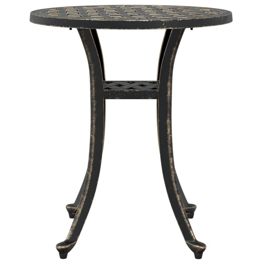Table de jardin aluminium coulé bronze Ø48 x 53 cm - PANGIVO - Image 5