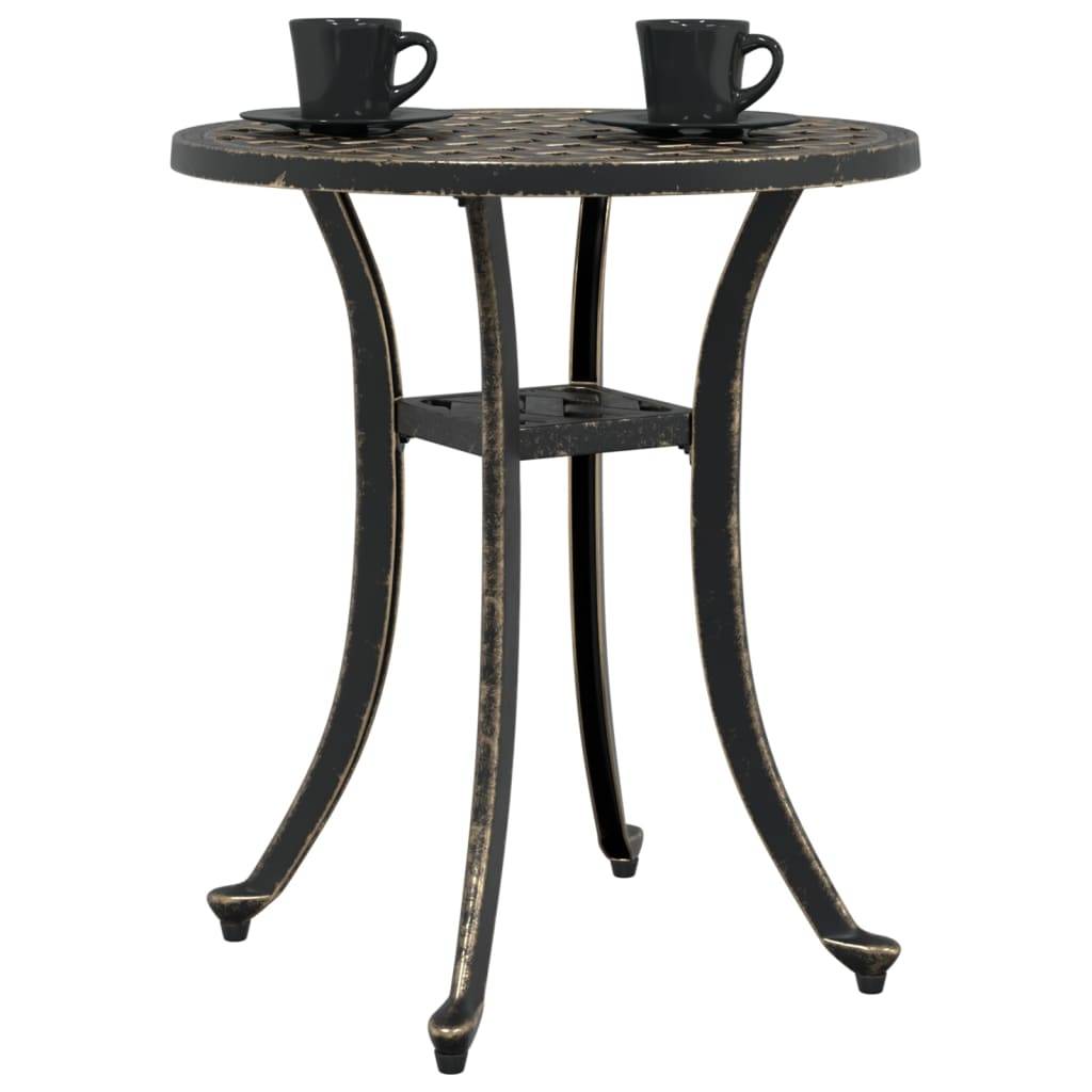 Table de jardin aluminium coulé bronze Ø48 x 53 cm - PANGIVO - Image 4