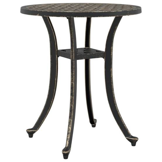 Table de jardin aluminium coulé bronze Ø48 x 53 cm - PANGIVO - Image 6