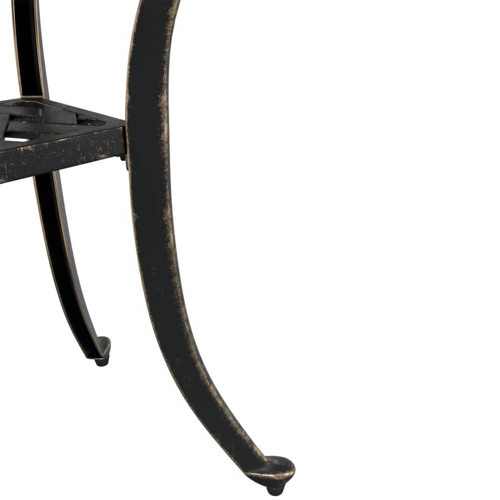 Table de jardin aluminium coulé bronze Ø48 x 53 cm - PANGIVO - Image 9