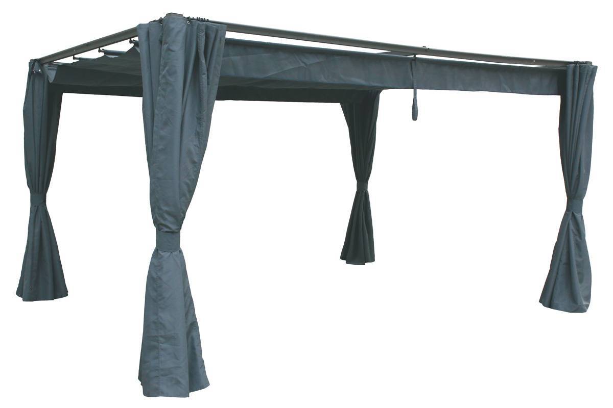 Hesperide - Rideaux pour tonnelle "Palmeira" 4x3m en polyester ardoise Hespéride - Imagen 2
