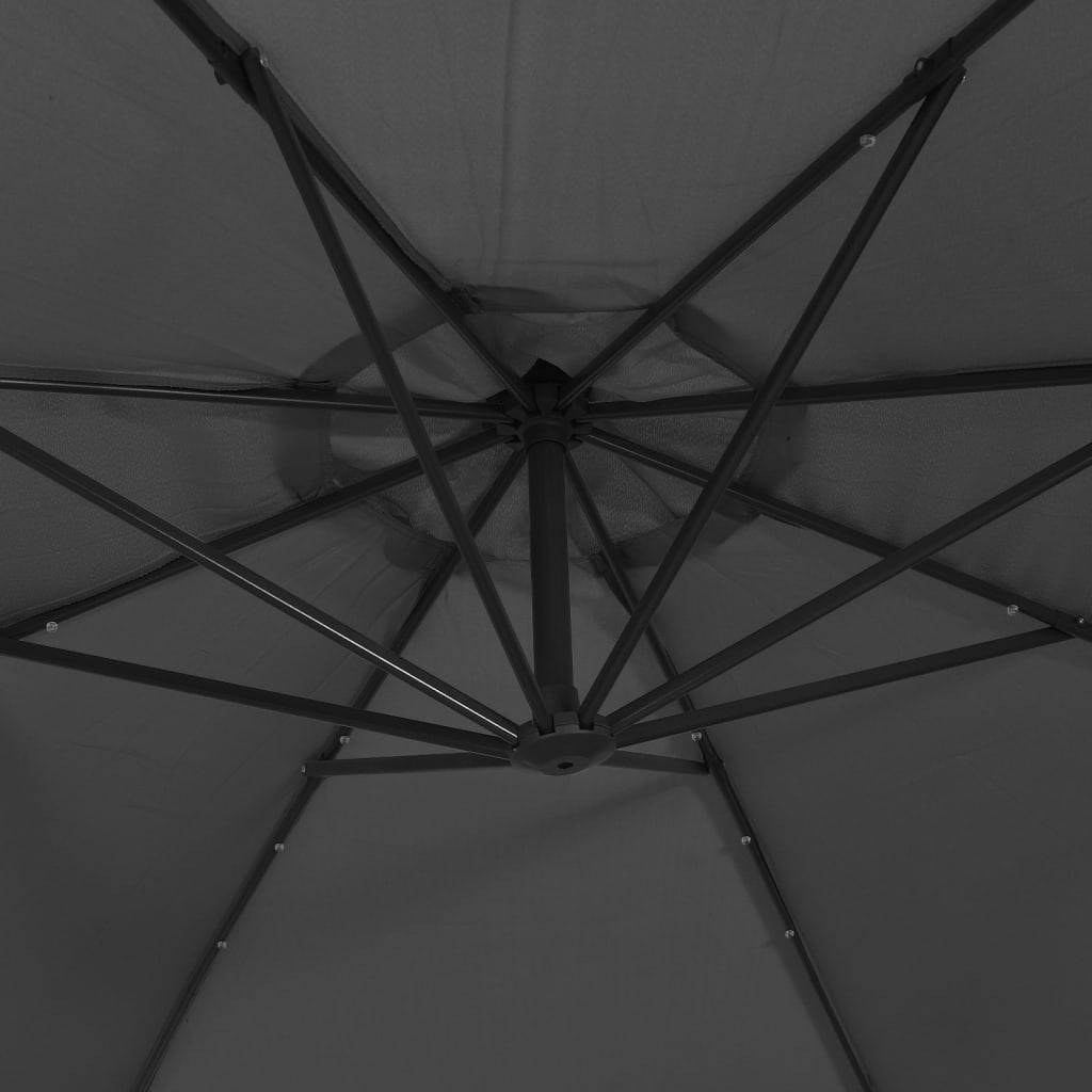 Vidaxl - Parasol de jardin en porte-à-faux et lumières LED mât en acier vidaXL 44521 - Imagen 3