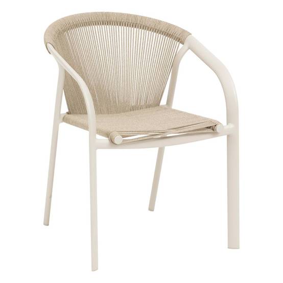 Hesperide - Fauteuil de jardin empilable "Riu" argile & beige aluminium Hespéride - Image 2