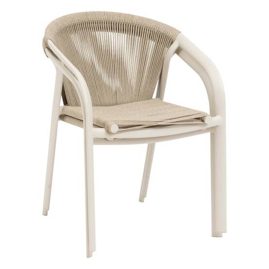 Hesperide - Fauteuil de jardin empilable "Riu" argile & beige aluminium Hespéride - Image 3