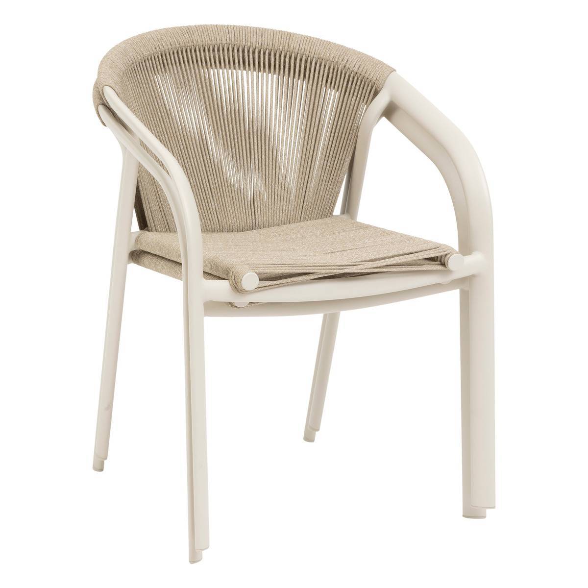 Hesperide - Fauteuil de jardin empilable "Riu" argile & beige aluminium  Hespéride - Image 3