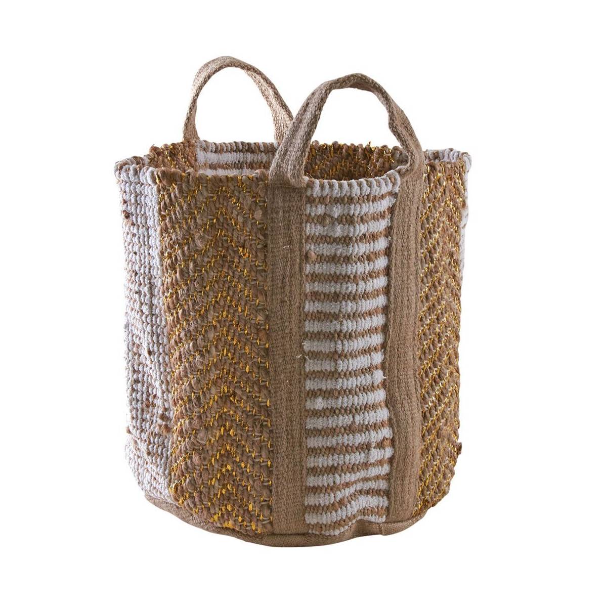 Aubry Gaspard - Corbeille de rangement en toile de jute épaisse - Imagen 1