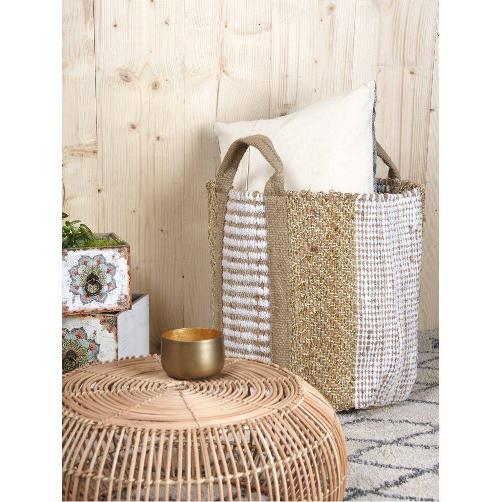 Aubry Gaspard - Corbeille de rangement en toile de jute épaisse - Imagen 2