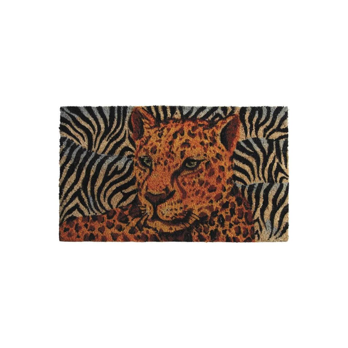 Aubry Gaspard - Paillasson coco teintée 75 x 45 cm Panthère - Imagen 1
