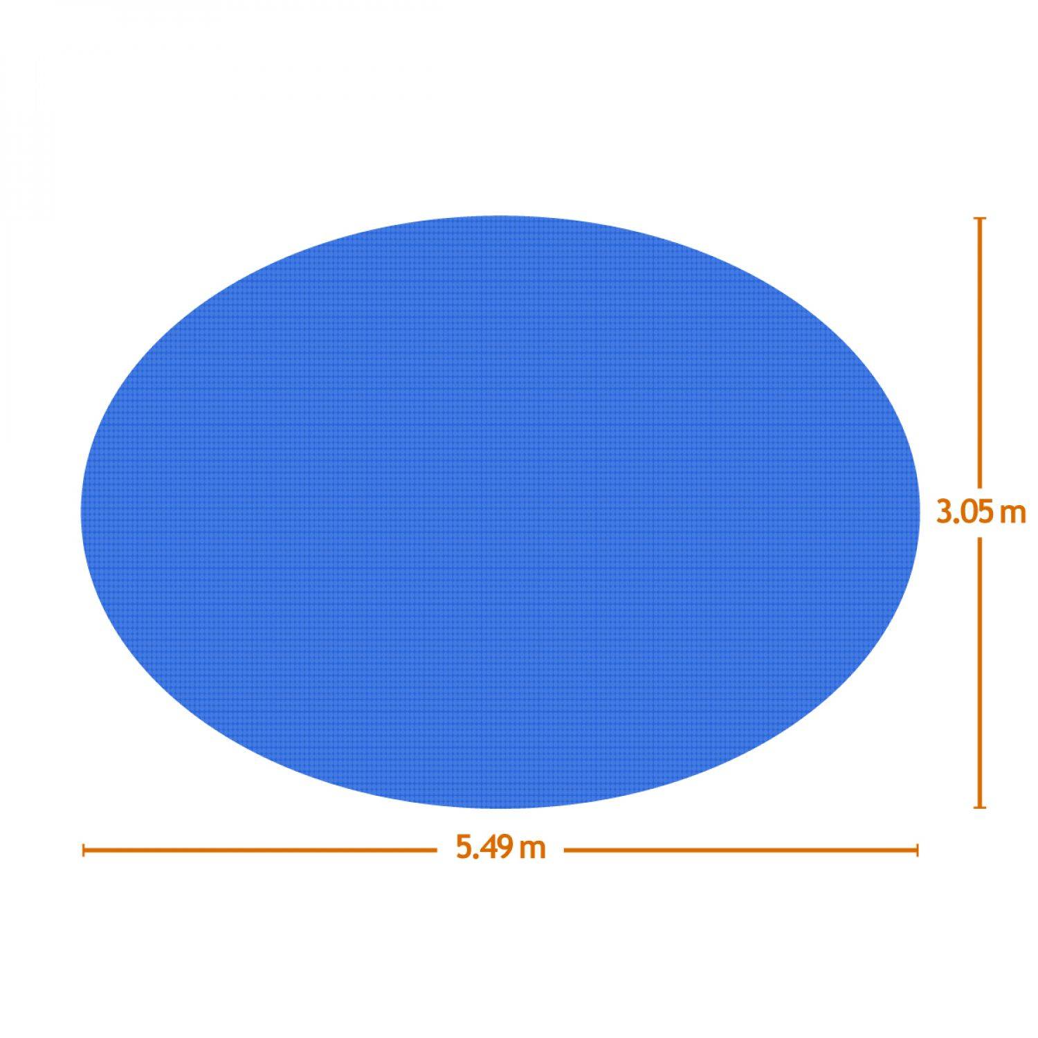 Linxor - Bâche à bulles ovale 3,78m x 5,49m pour piscine - 180 Microns - Bleu - Linxor - Imagen 2