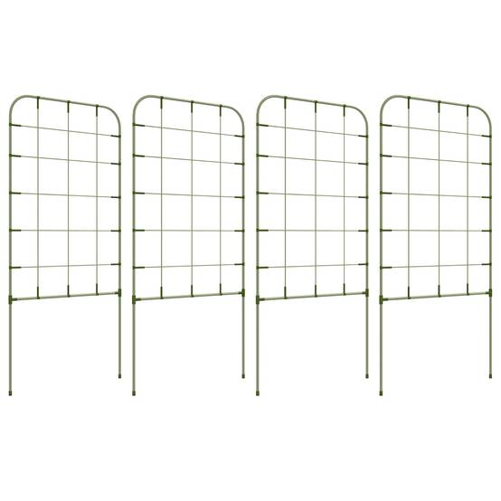 ComfortXL - Lot de 4 treillis acier plantes grimpantes pour jardin potager support 40x90cm vert - ComfortXL Outdoor Living - Image 1