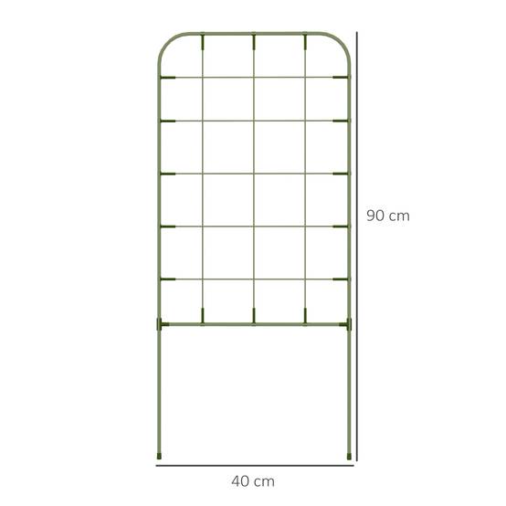 ComfortXL - Lot de 4 treillis acier plantes grimpantes pour jardin potager support 40x90cm vert - ComfortXL Outdoor Living - Image 5