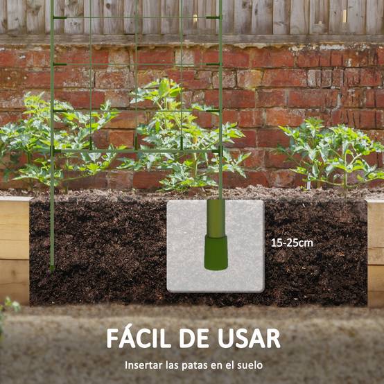 ComfortXL - Lot de 4 treillis acier plantes grimpantes pour jardin potager support 40x90cm vert - ComfortXL Outdoor Living - Image 7