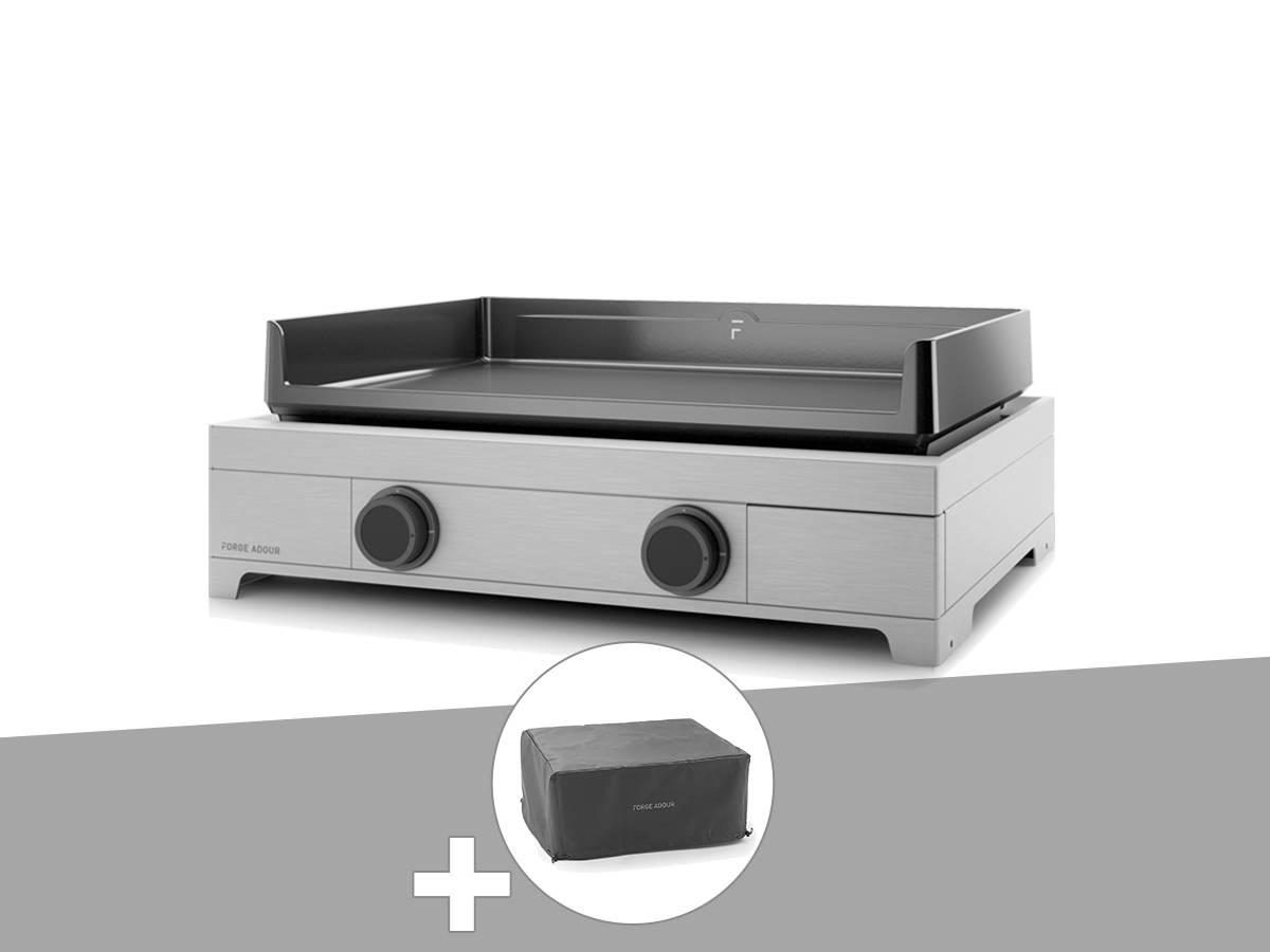 Forge Adour - Plancha gaz Modern 60 inox avec housse - Forge Adour