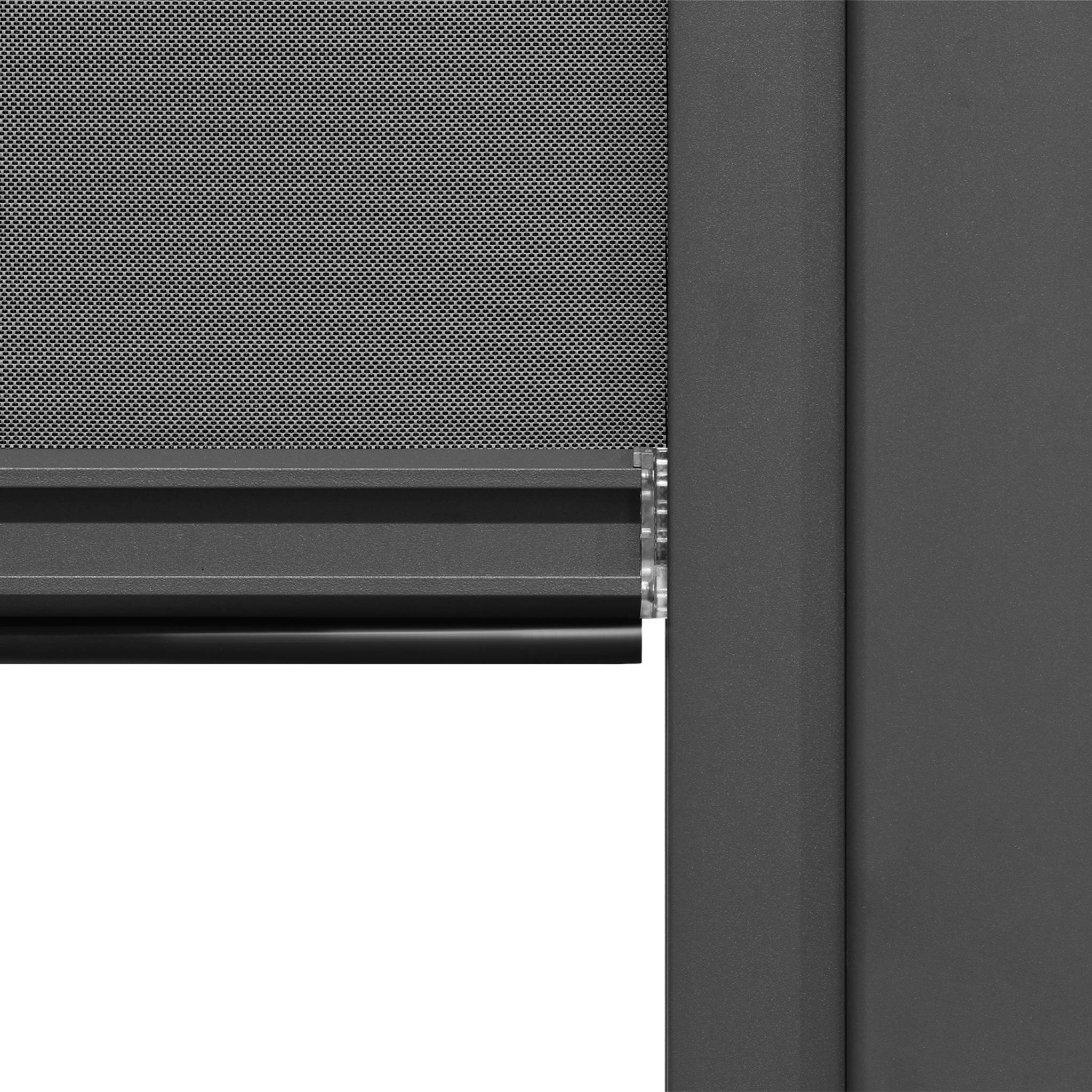 Pergola bioclimatique aluminium adossée 4x3m + 1 store 4m anthracite Triomphe  | sweeek - Image 5