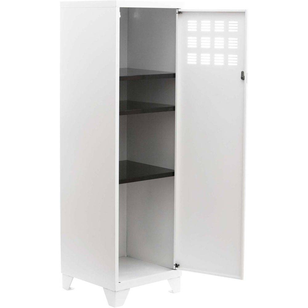 Pierre Henry - Armoire de rangement métal 1 porte Blanc mat - Imagen 3