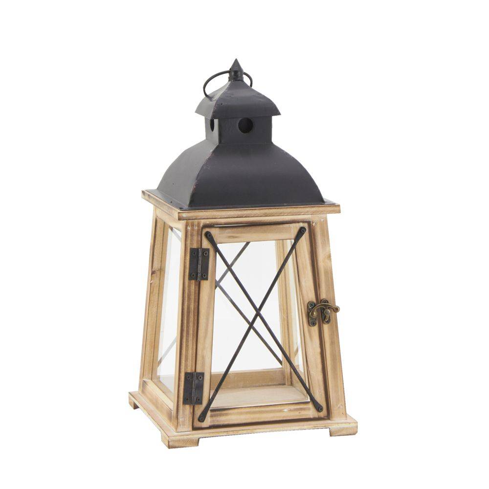 Aubry Gaspard - Lanternes en pin et métal (Lot de 2) - Imagen 3