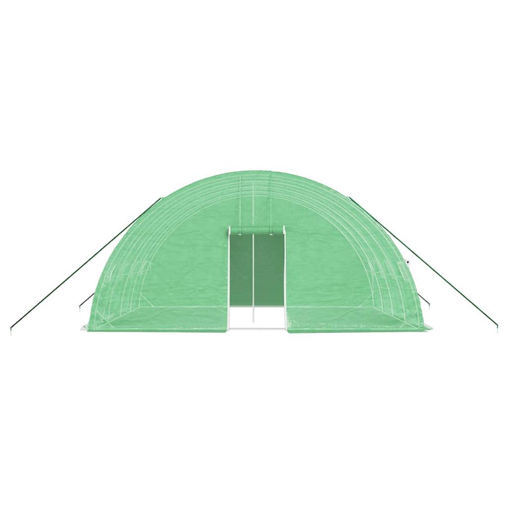 ComfortXL - Serre de Jardin Tunnel Acier Galvanisé PE Culture Plantes 24m² 6x4m Vert - ComfortXL Outdoor Living - Image 4