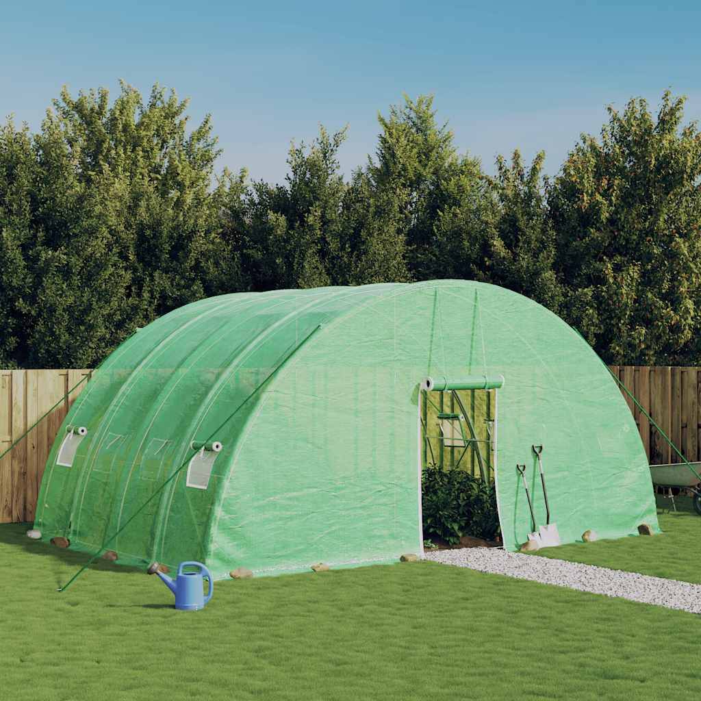 ComfortXL - Serre de Jardin Tunnel Acier Galvanisé PE Culture Plantes 24m² 6x4m Vert - ComfortXL Outdoor Living - Image 1