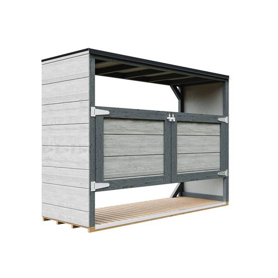 Timbela - Abri de jardin pour poubelles, Cache poubelle extérieur 1,62 m² / 3x240L - Timbela M982A-TUNDRA CAVERN - Image 2