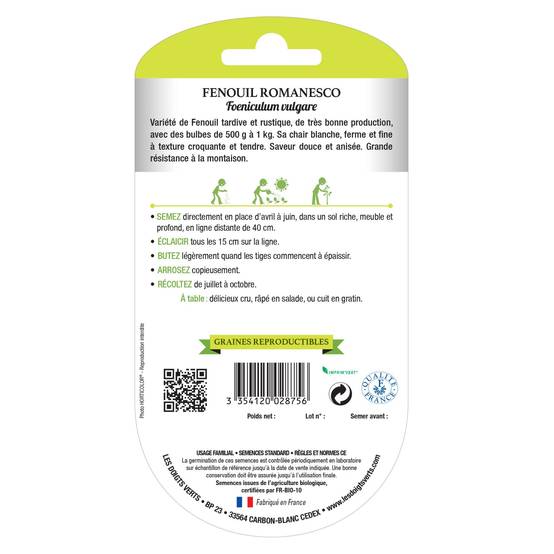 Graine fenouil romanesco BIO Les Doigts Verts - Image 2