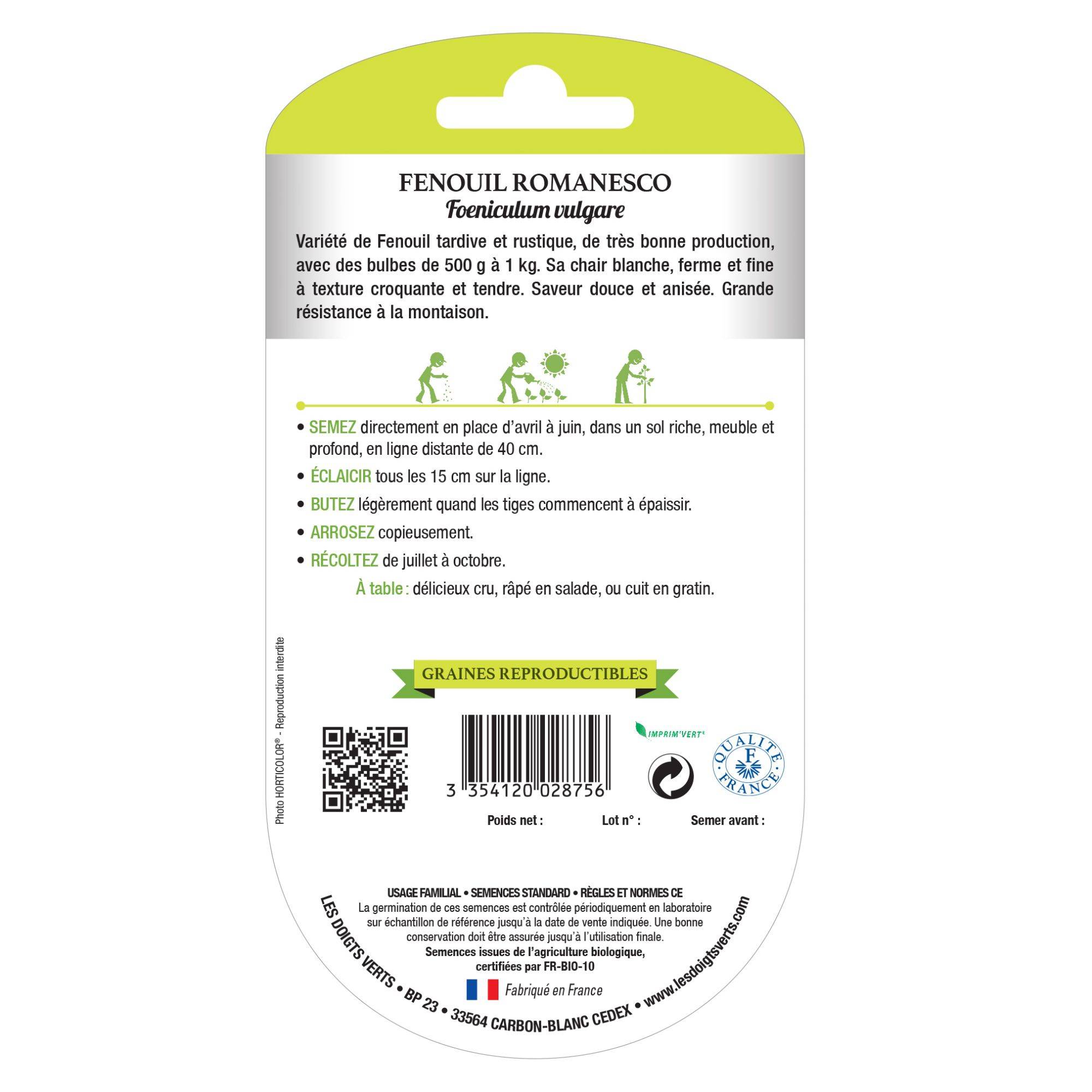 Graine fenouil romanesco BIO Les Doigts Verts - Image 2
