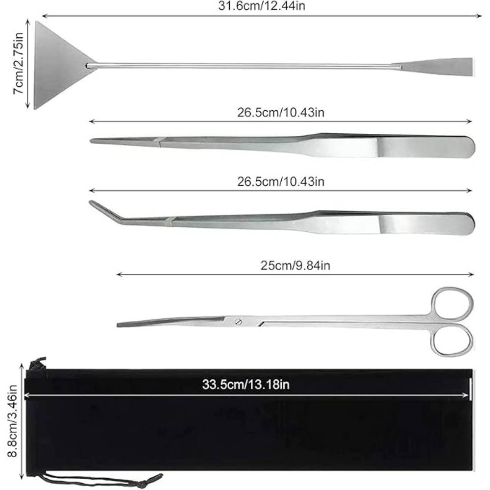 DtopbuyAge - Outil 4 Pièces Acier Inoxydable Pour Aquarium - Image 2