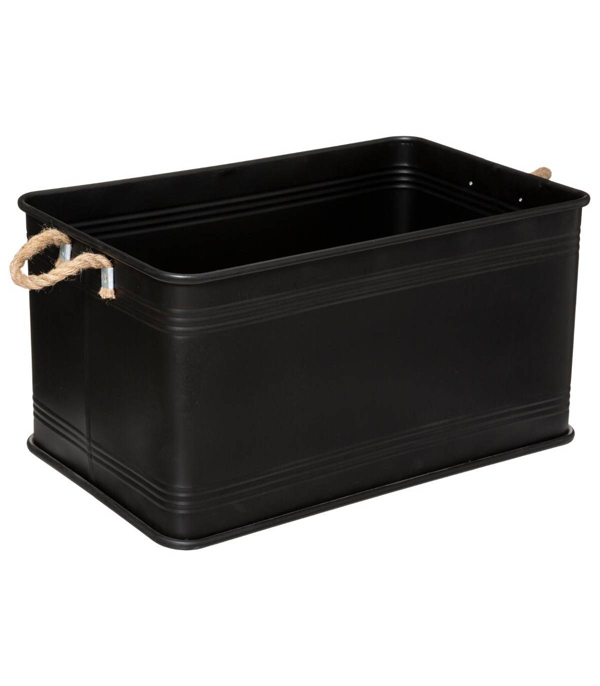 Lot de 3 malles métal noir plateau bois Atmosphera - Image 7