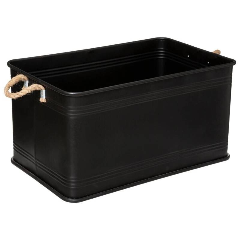 Lot de 3 malles métal noir plateau bois Atmosphera - Imagen 5