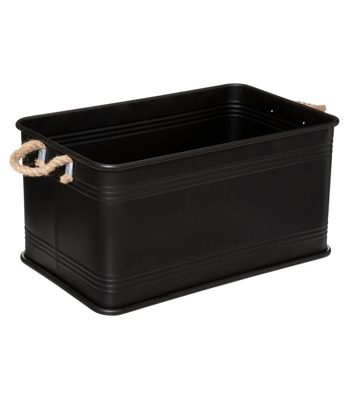 Lot de 3 malles métal noir plateau bois Atmosphera - Image 8