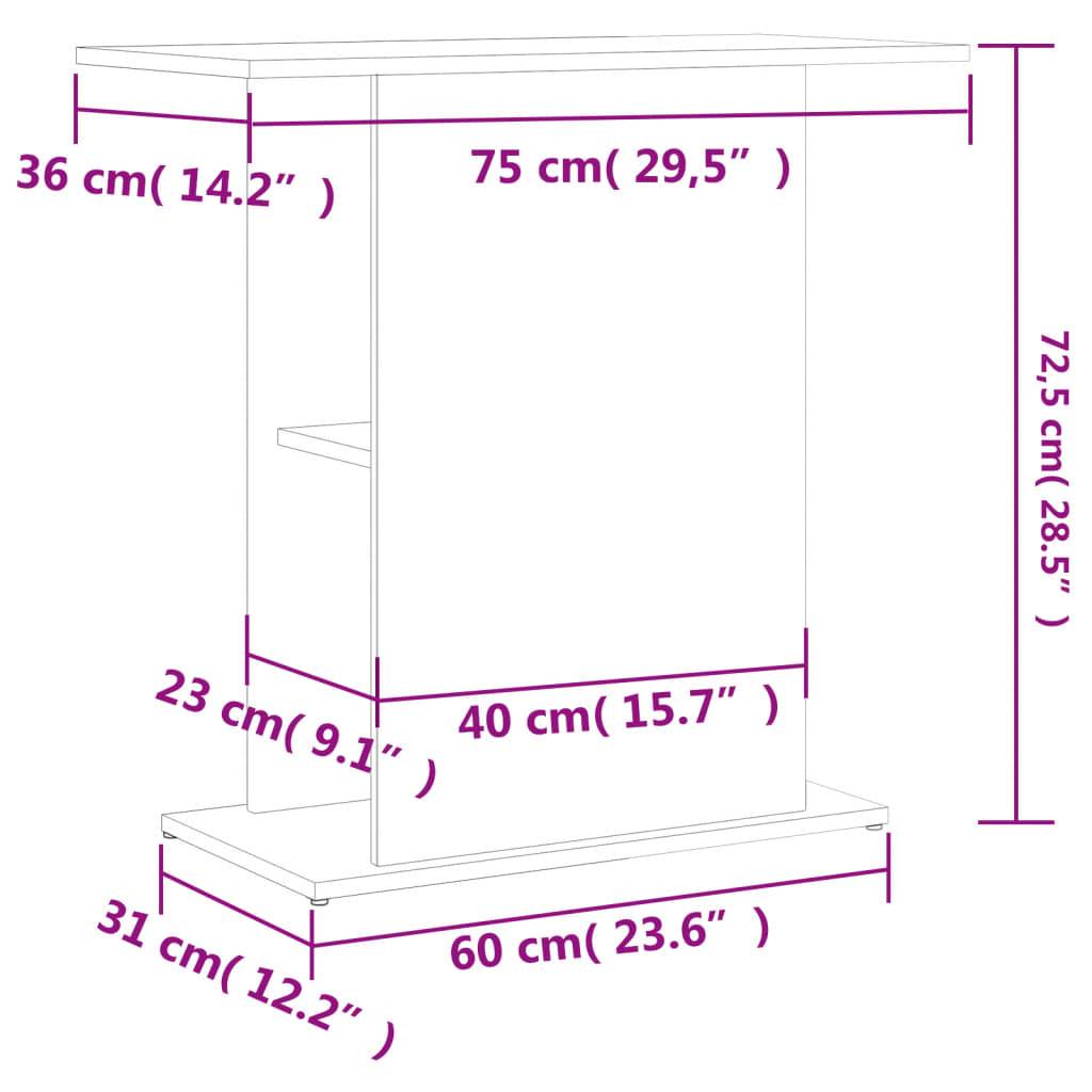 Support Aquarium Bois Ingénierie avec Étagères de Rangement Sonoma Gris - ComfortXL Outdoor Living - Image 8