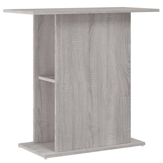 Support Aquarium Bois Ingénierie avec Étagères de Rangement Sonoma Gris - ComfortXL Outdoor Living - Image 2