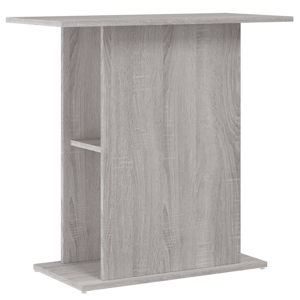 Support Aquarium Bois Ingénierie avec Étagères de Rangement Sonoma Gris - ComfortXL Outdoor Living - Image 2