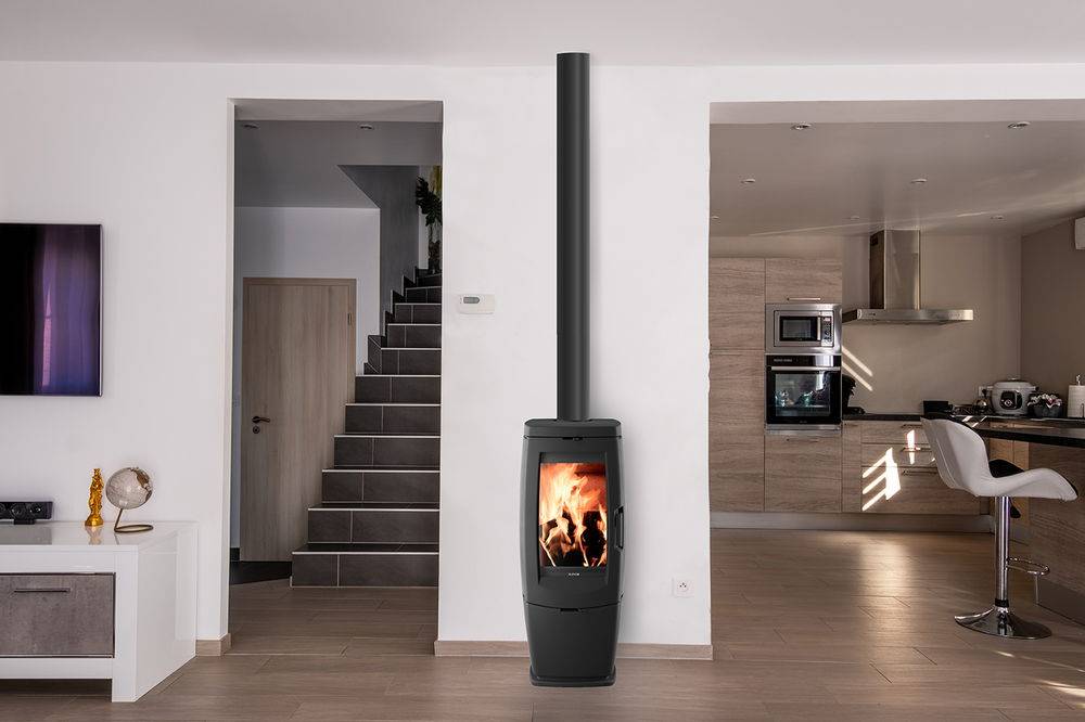 Supra - Poêle à bois fonte 10kw noir 117322 Supra - Imagen 4