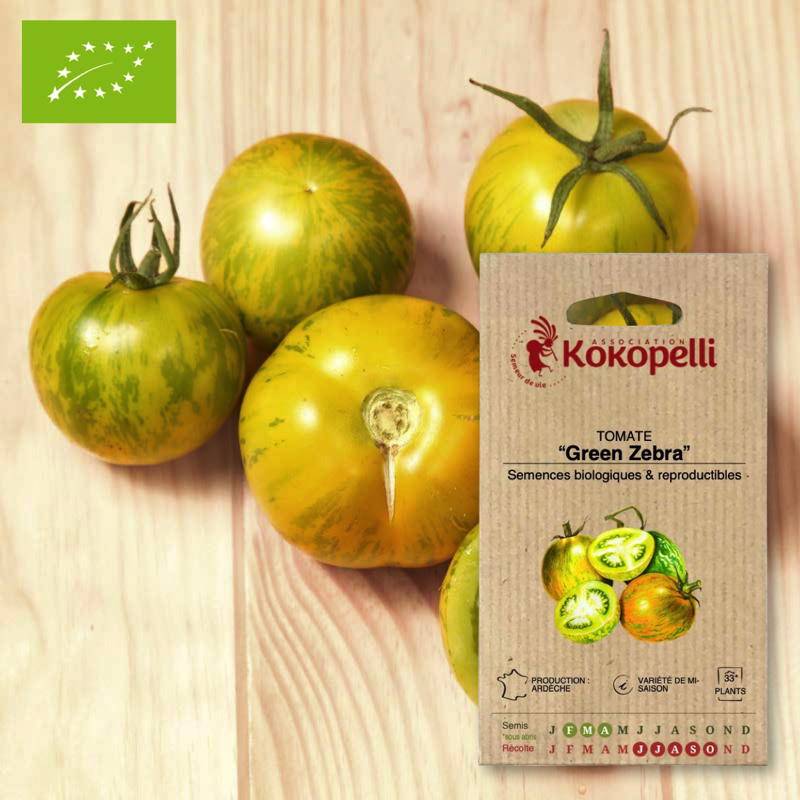 Tomate Green Zebra- Graines bio à semer - Imagen 1