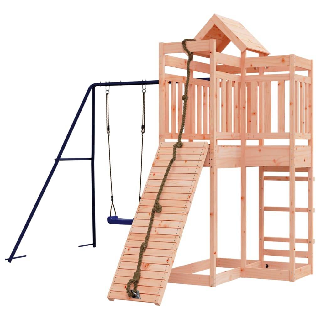 Helloshop26 - Aire de jeux d'extérieur balançoires toboggan portiques robuste jeux jardin 291 x 282 x 238 cm bois massif de douglas - Imagen 2
