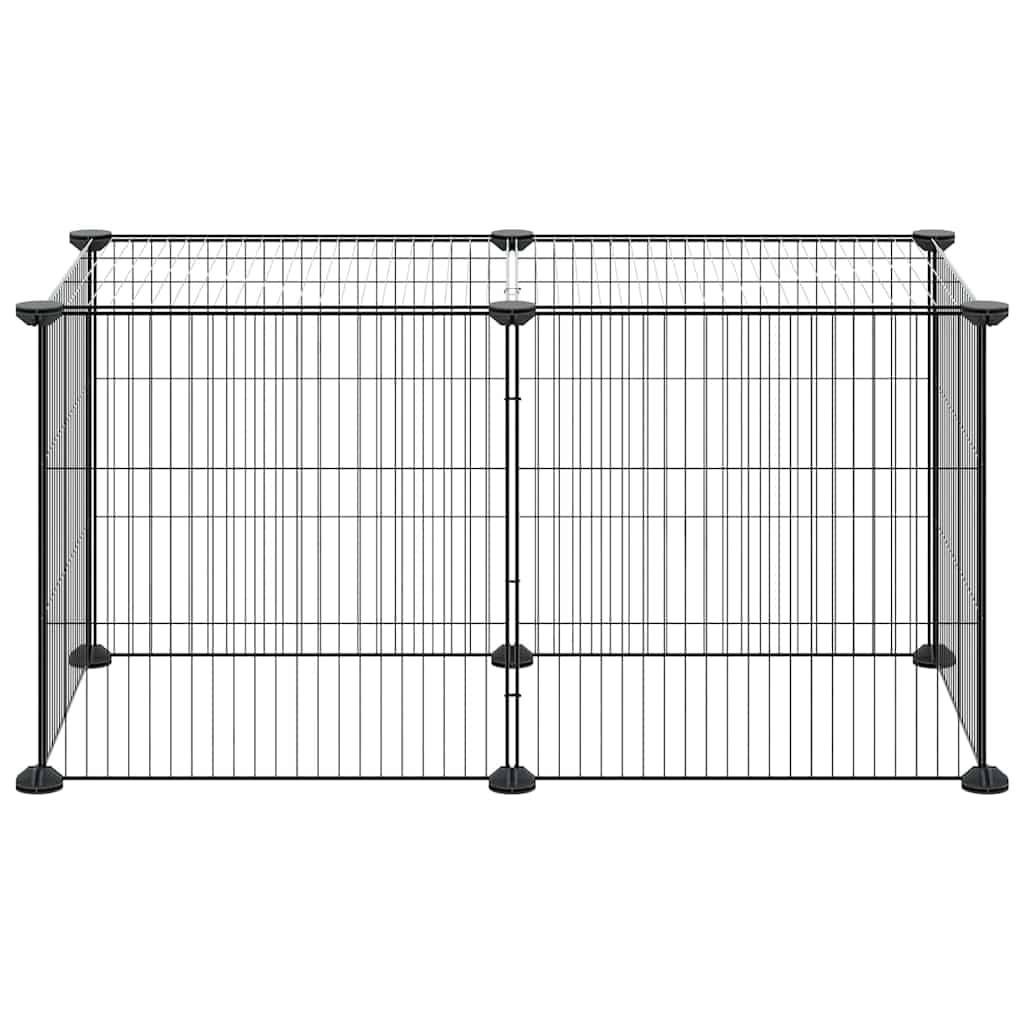 Vidaxl - Cage animaux de compagnie à 8 panneaux Noir 70x35x35 cm Acier vidaXL 3114052 - Imagen 6