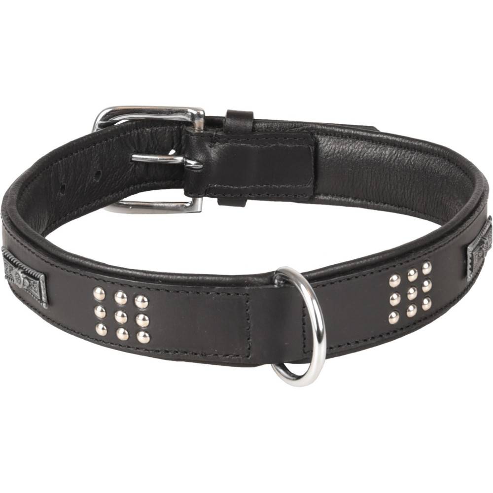 Collier Cuir SEDONA noir taille XXL 51-60 cm pour chien. - Imagen 1