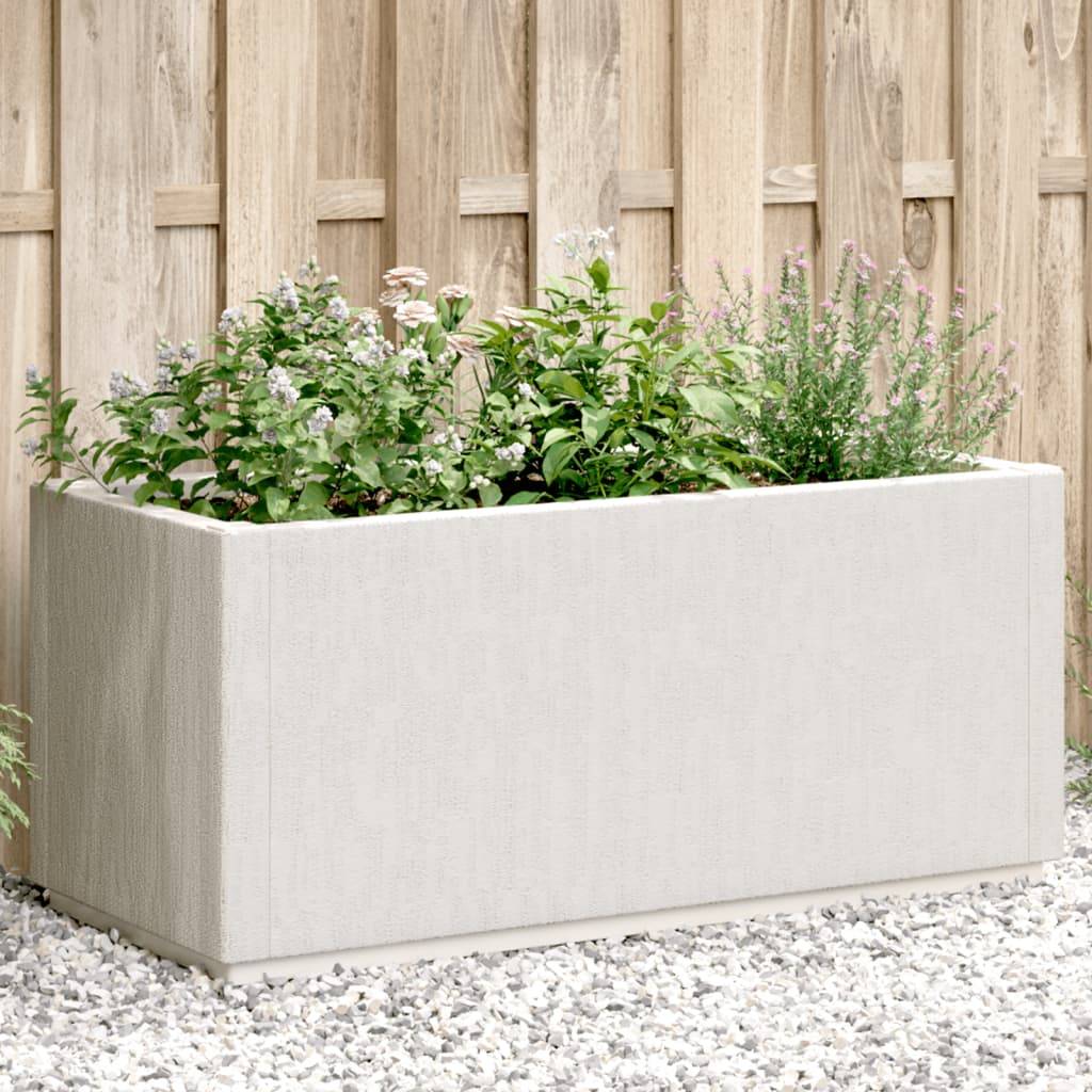 ComfortXL - Jardinière rectangulaire en polypropylène pour extérieur 80L 80 cm Blanc – ComfortXL Outdoor Living - Image 1