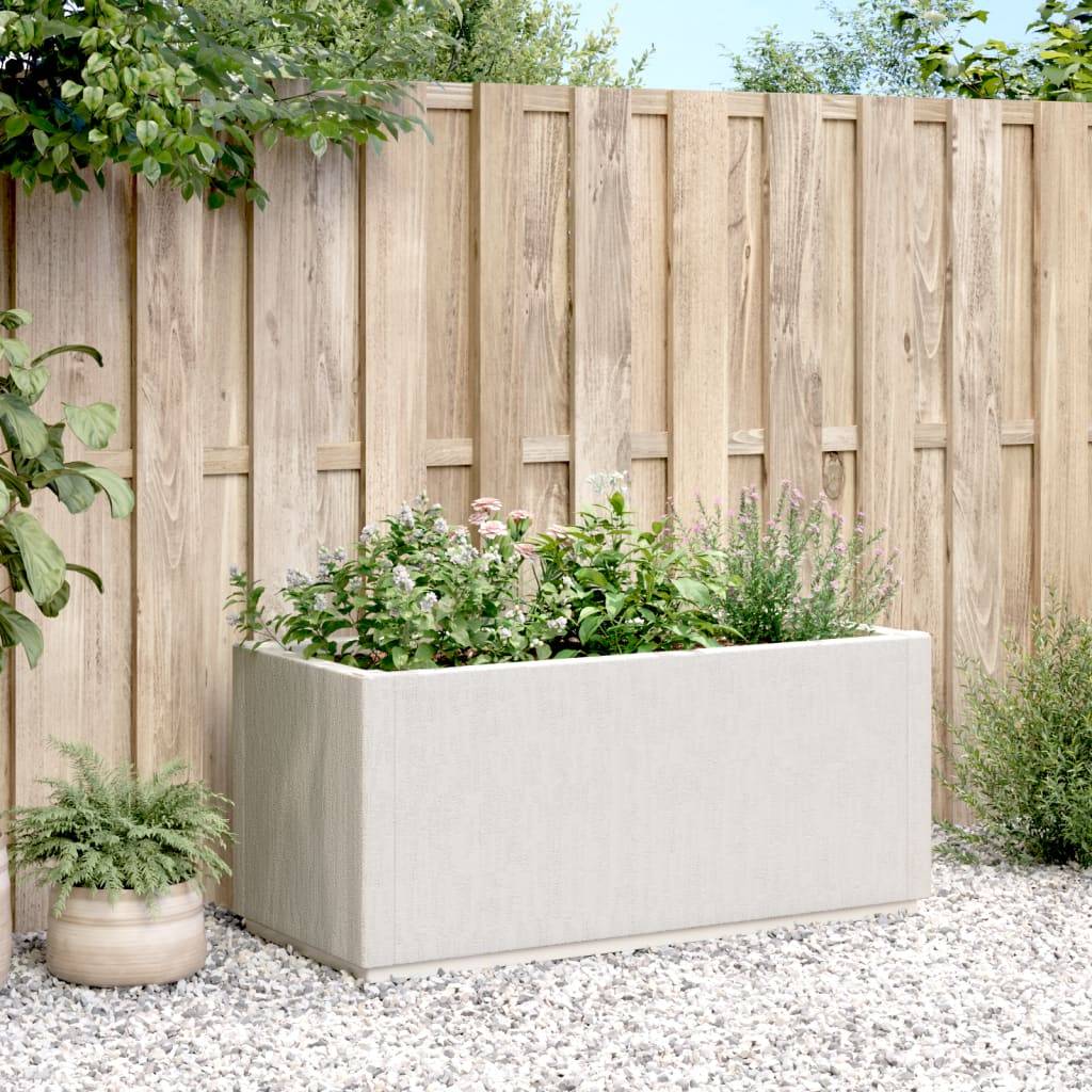 ComfortXL - Jardinière rectangulaire en polypropylène pour extérieur 80L 80 cm Blanc – ComfortXL Outdoor Living - Image 3