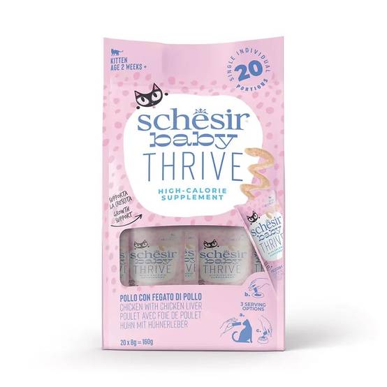 Schesir - Chaton - Supplément nutrionnel - Baby Thrive Poulet Schesir 20x8 g