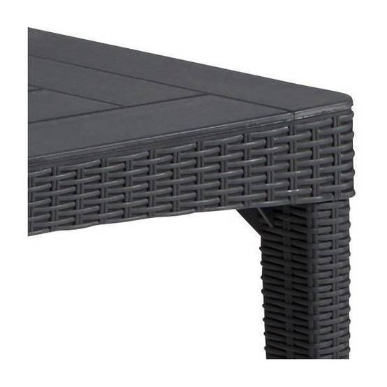 Table de jardin - rectangulaire - gris graphite - en résine - 6 personnes - Girona - Allibert by KETER - Image 3