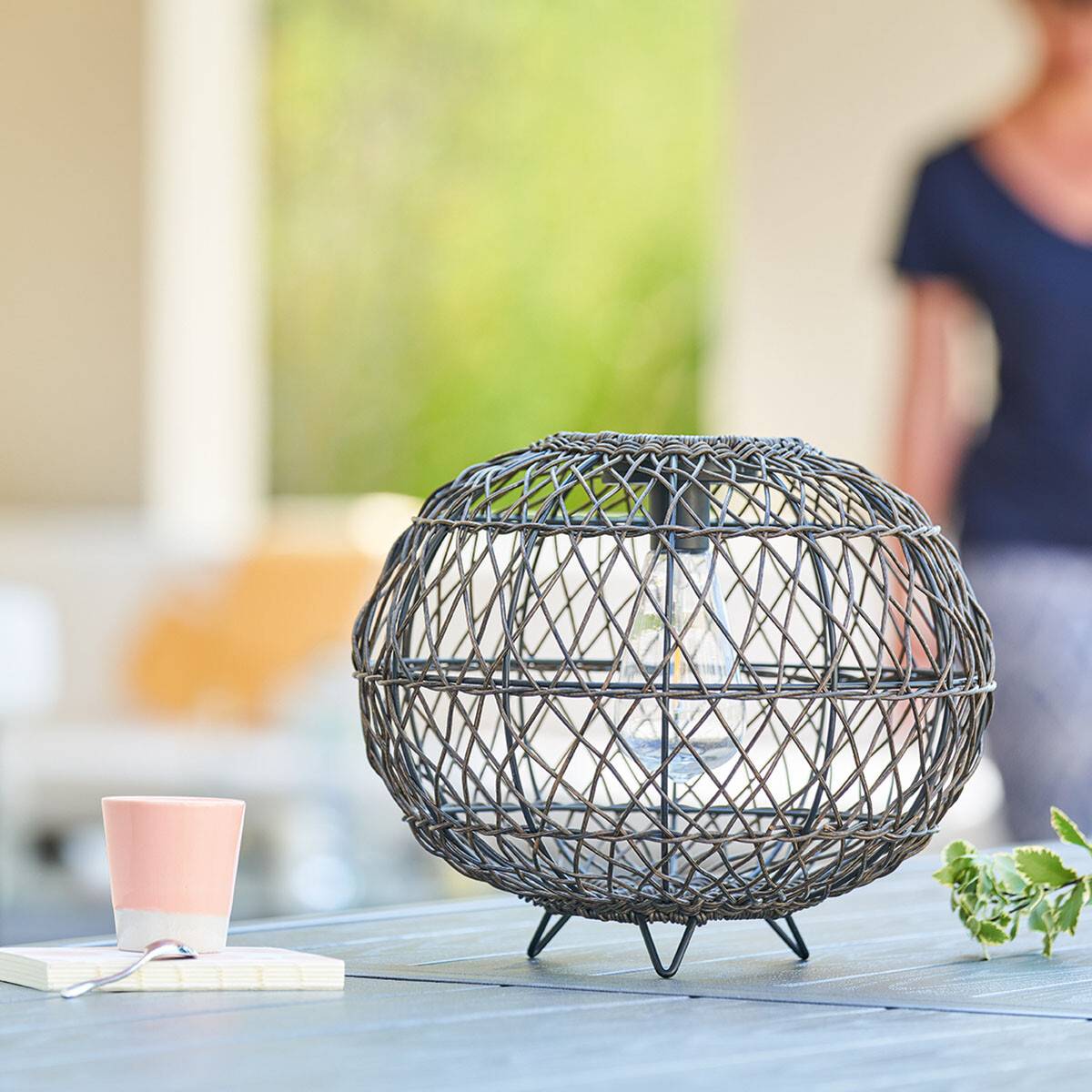 Atmosphera - Lampe solaire "Boule" noir D31cm - Atmosphera Créateur d'intérieur - Imagen 1