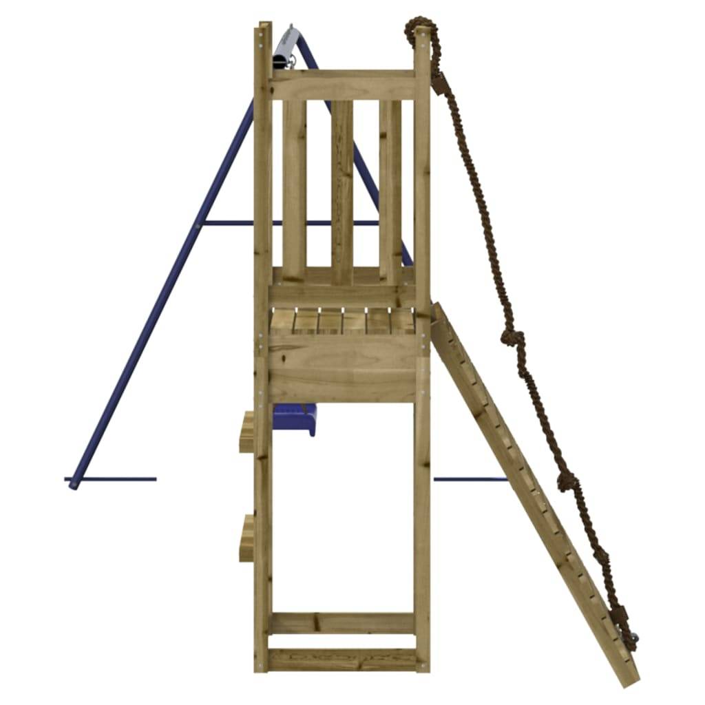 Helloshop26 - Aire de jeux d'extérieur balançoires toboggan portiques robuste jeux jardin 308 x 184 x 169 cm bois de pin imprégné - Imagen 5