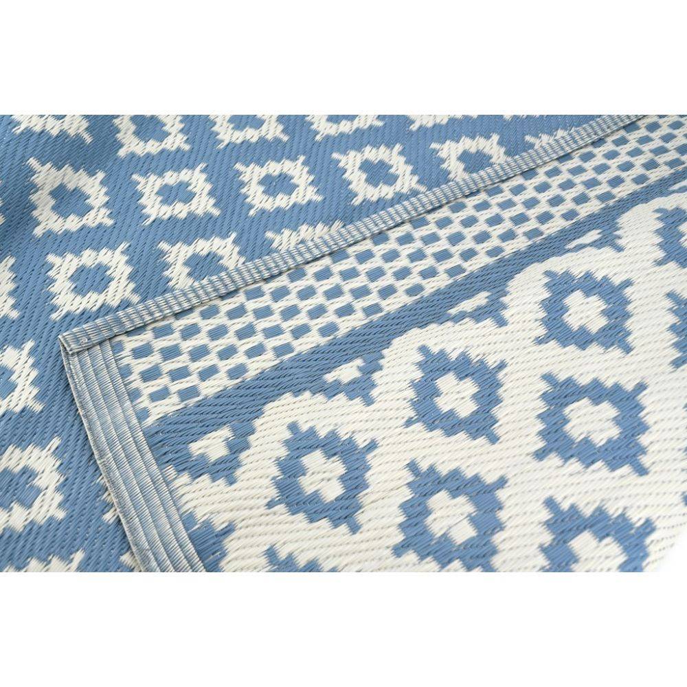 Aubry Gaspard - Tapis d'extérieur en polypropylène 120 x 180 cm Maya - Bleu - Imagen 3