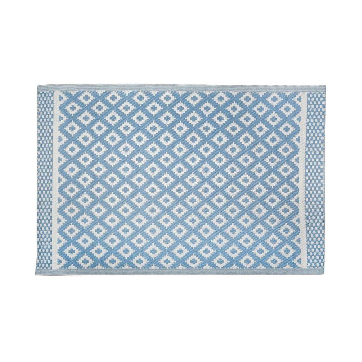 Aubry Gaspard - Tapis d'extérieur en polypropylène 120 x 180 cm Maya - Bleu - Imagen 1