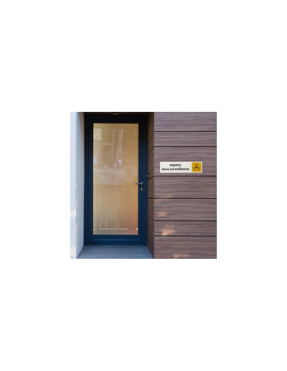 Plaque de signalisation Espace sous surveillance, plexiglass adhésif, 170x45mm - THIRARD - Image 5