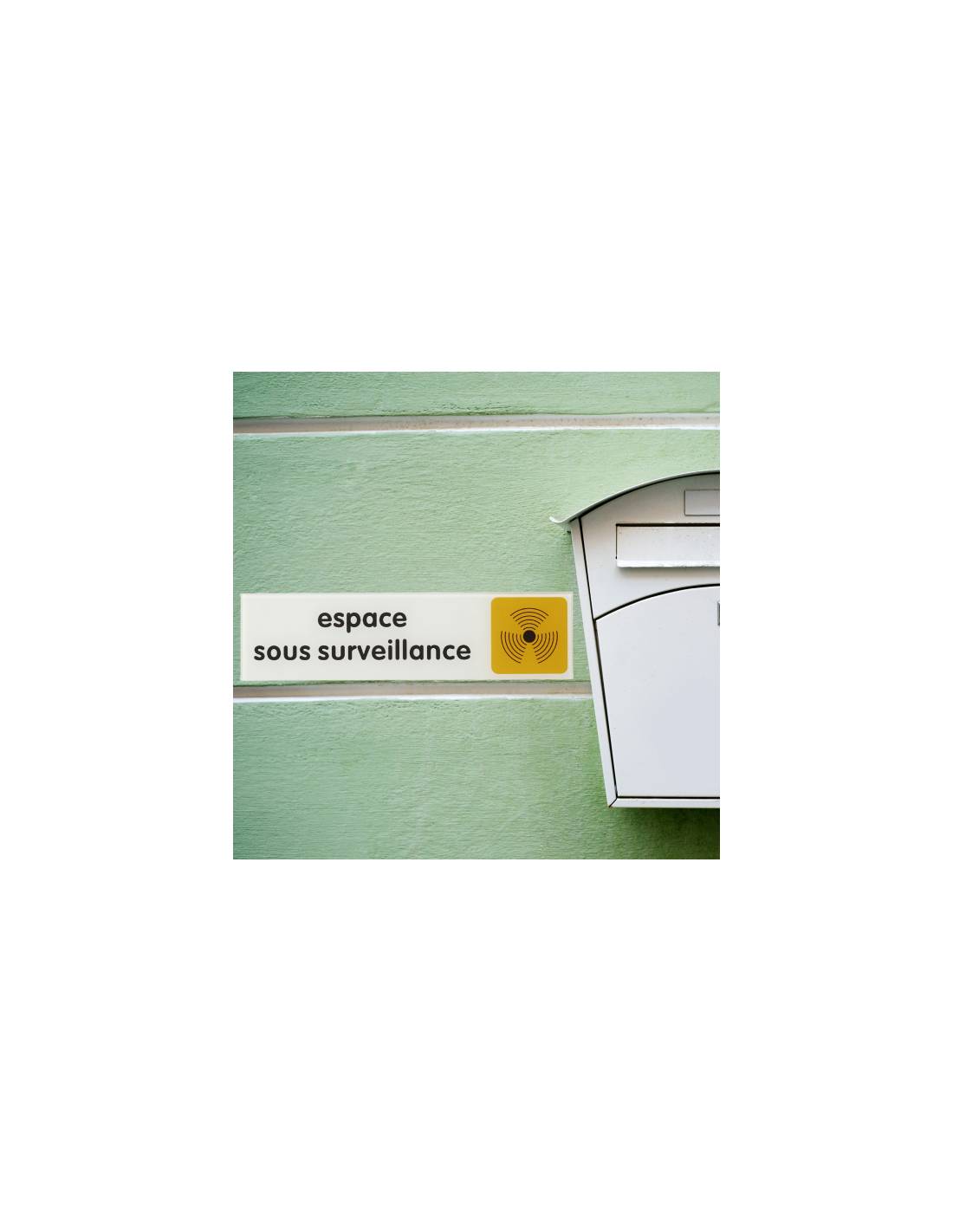 Plaque de signalisation Espace sous surveillance, plexiglass adhésif, 170x45mm - THIRARD - Image 8