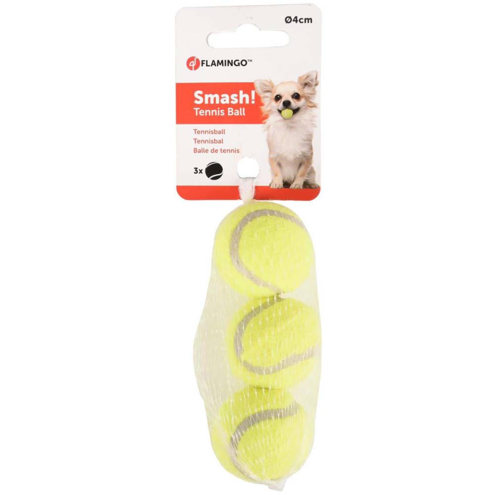 Flamingo - Jouet pour chien 3  petite balles  jaune  ø 3.7 cm environ - Imagen 2