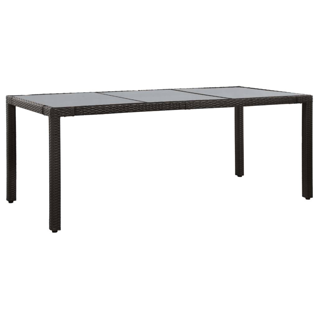 Vidaxl - Ensemble à manger d'extérieur 9 pcs Résine tressée Noir vidaXL 44086 - Imagen 2