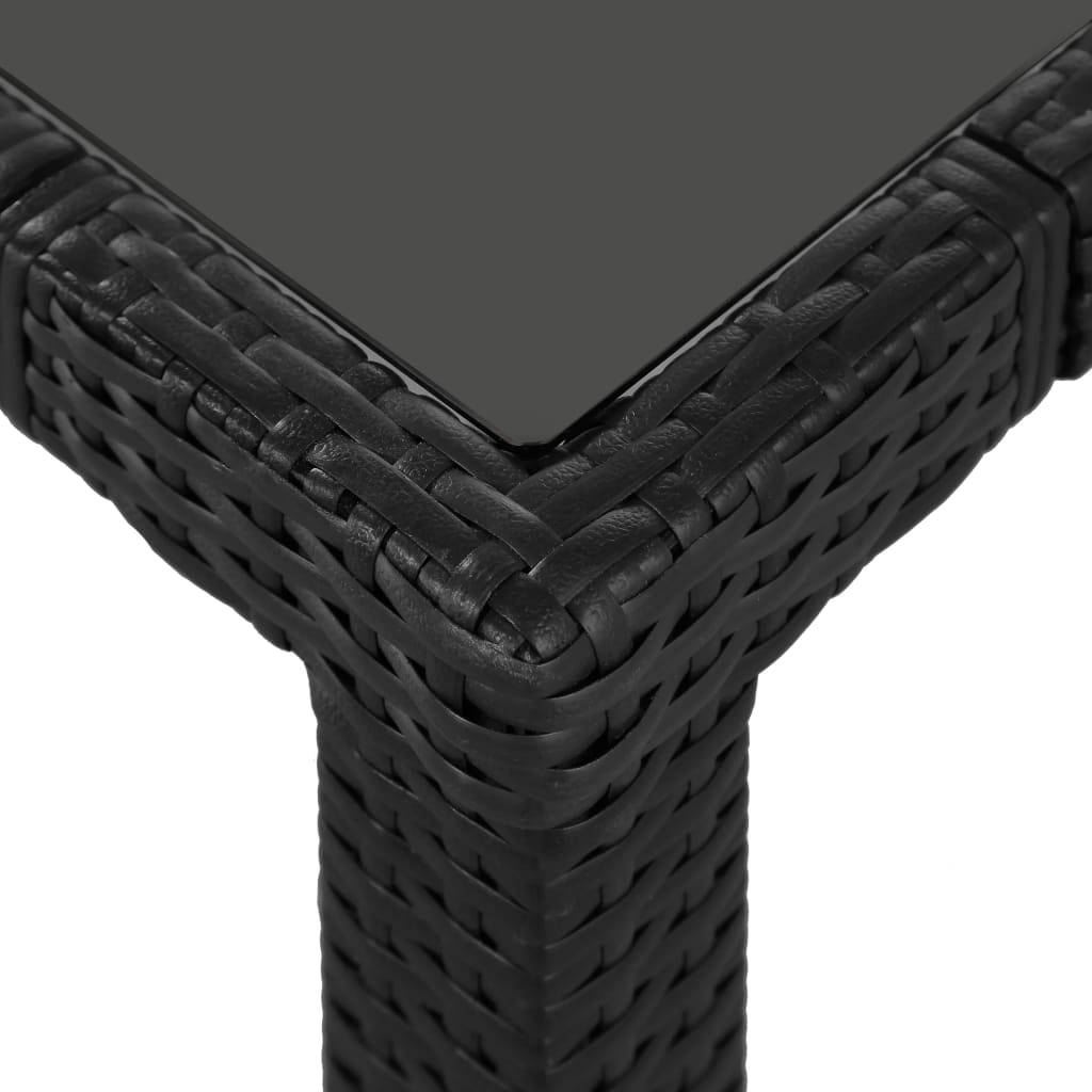 Vidaxl - Ensemble à manger d'extérieur 9 pcs Résine tressée Noir vidaXL 44086 - Imagen 4